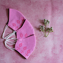 Load image into Gallery viewer, Hand Printed Cotton Masks - Set of 3 -(assorted)