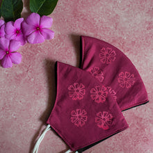 Load image into Gallery viewer, Hand Printed Cotton Masks - Set of 3 -(assorted)