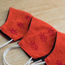 Load image into Gallery viewer, Hand Printed Cotton Masks - Set of 3 -(assorted)